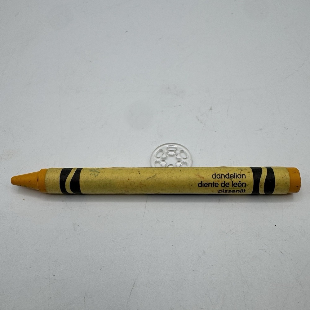 Vintage Crayola Dandelion Retired Crayon Rare Diente De Leon Yellow Collectible
